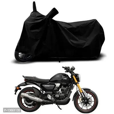 Classic Waterproof Bike Body Cover For TVS Ronin DS Special Used For Dust Particle-Sun UV Rays-Water Drop(Black)-thumb0