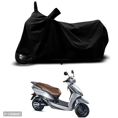 Classic Waterproof Scooty Body Cover For Ampere Magnus Pro Special Used For Dust Particle-Sun UV Rays-Water Drop(Black)