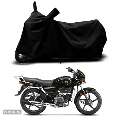 Classic Waterproof Bike Body Cover For Hero Splendor Plus ABS Special Used For Dust Particle-Sun UV Rays-Water Drop(Black)