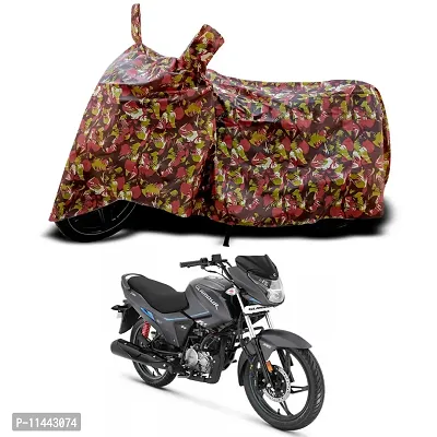 Waterproof Bike Cover For Hero Glamour Xtec BS6 Special Used For Dust Particle-Sun UV Rays-Water Drop-Indoor-Outdoor-Parking Full Body Protection(Army Multicolor)