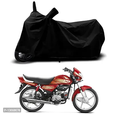 Classic Waterproof Bike Body Cover For Hero HF Deluxe Kick Special Used For Dust Particle-Sun UV Rays-Water Drop(Black)-thumb0