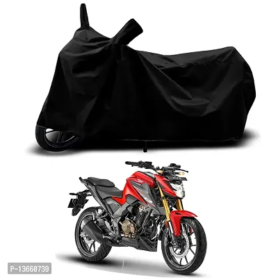 Classic Waterproof Bike Body Cover For Honda CB300F Special Used For Dust Particle-Sun UV Rays-Water Drop(Black)-thumb0