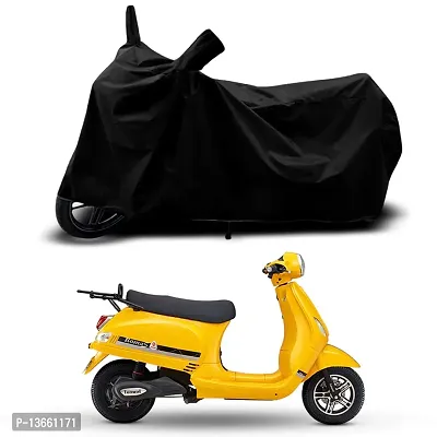 Classic Waterproof Scooty Body Cover For Tunwal Roma S STD Special Used For Dust Particle-Sun UV Rays-Water Drop(Black)