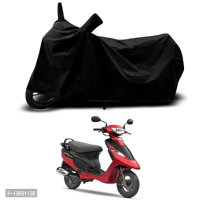 Classic Waterproof Scooty Body Cover For TVS Scooty Pep+ Special Used For Dust Particle-Sun UV Rays-Water Drop(Black)