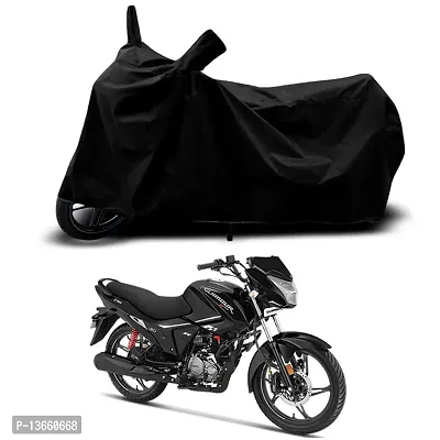 Classic Waterproof Bike Body Cover For Hero Glamour Xtec-New Special Used For Dust Particle-Sun UV Rays-Water Drop(Black)