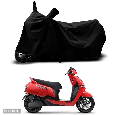 Classic Waterproof Scooty Body Cover For TVS iQube Electric S Special Used For Dust Particle-Sun UV Rays-Water Drop(Black)