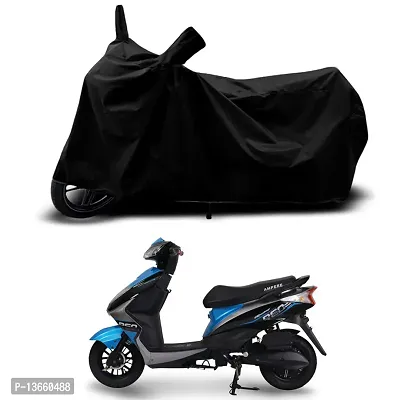 Classic Waterproof Scooty Body Cover For Ampere Reo Special Used For Dust Particle-Sun UV Rays-Water Drop(Black)-thumb0