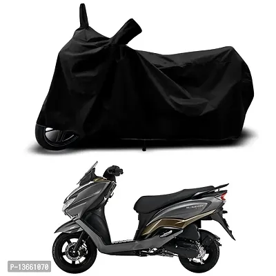 Classic Waterproof Scooty Body Cover For Suzuki Burgman Electric Special Used For Dust Particle-Sun UV Rays-Water Drop(Black)