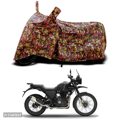 Waterproof Bike Cover For Royal Enfie Himalayan ABS Special Used For Dust Particle-Sun UV Rays-Water Drop-Indoor-Outdoor-Parking Full Body Protection(Army Multicolor)