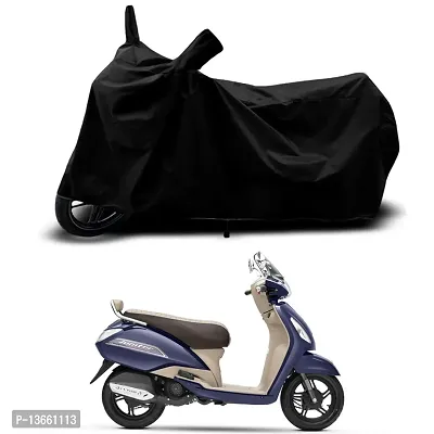 Classic Waterproof Scooty Body Cover For TVS Jupiter Classic Special Used For Dust Particle-Sun UV Rays-Water Drop(Black)