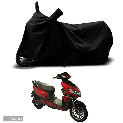 Classic Waterproof Scooty Body Cover For Okinawa PraisePro Special Used For Dust Particle-Sun UV Rays-Water Drop(Black)