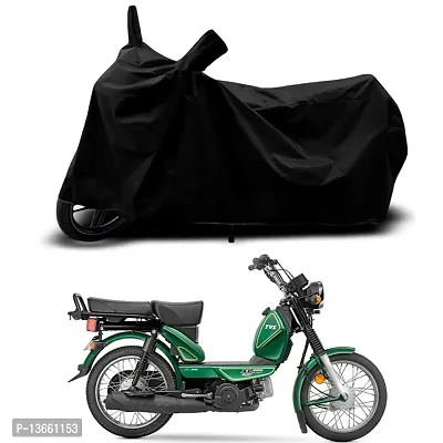 Classic Waterproof Scooty Body Cover For TVS XL100 Heavy Duty BS6 Special Used For Dust Particle-Sun UV Rays-Water Drop(Black)-thumb0