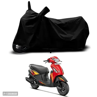 Classic Waterproof Scooty Body Cover For Hero Pleasure Special Used For Dust Particle-Sun UV Rays-Water Drop(Black)-thumb0