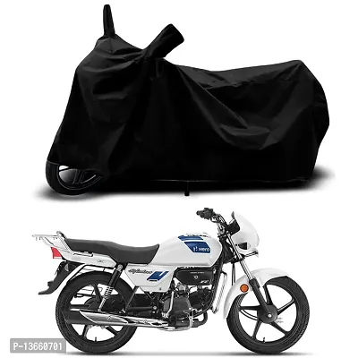 Classic Waterproof Bike Body Cover For Hero Splendor Plus XTEC BS6 Special Used For Dust Particle-Sun UV Rays-Water Drop(Black)