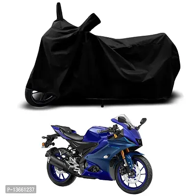 Classic Waterproof Bike Body Cover For Yamaha R15 V4 Racing Special Used For Dust Particle-Sun UV Rays-Water Drop(Black)