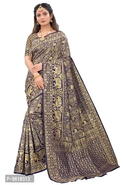 Classic Cotton Silk Woven Saree with Blouse piece-thumb0