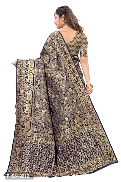 Classic Cotton Silk Woven Saree with Blouse piece-thumb4