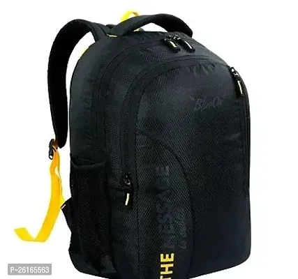 Fancy Polyester Black Unisex Backpack For School and Office-thumb0