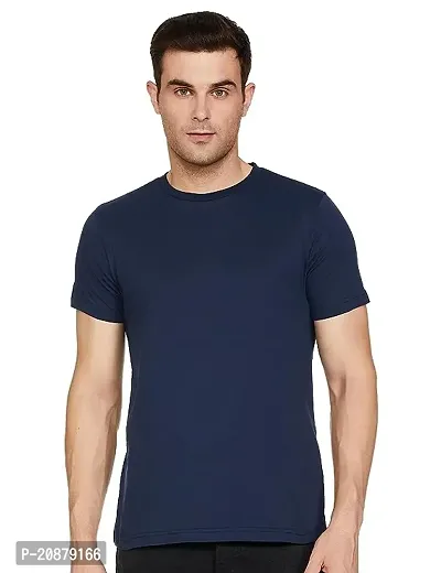 Reliable Navy Blue Cotton Tshirt For Men