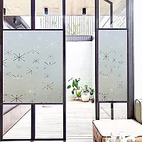 SIA VENDORS 3D Window Film Frosted Removable Fashionable Glass Film UV Protection Cling Translucent Sun UV Blocking Door Sticker Great for Living Room-thumb4