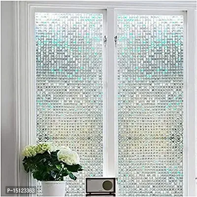 SIA VENDORS Frosted Flower Pattern Window Privacy Film Glass Self Static Cling Decorative Window Home Room Office Bathroom Garage Reused Non Adhesive