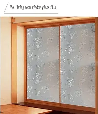 SIA VENDORS Frosted Flower Pattern Window Privacy Film Glass Self Static Cling Decorative Window Home Room Office Bathroom Garage Reused Non Adhesive-thumb2