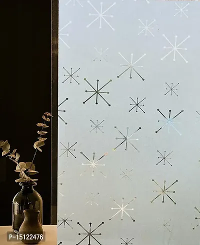 SIA VENDORS Window Privacy Film Frosted Glass Static Clings Non Adhesive Opaque Vinyl Bathroom Door Decorative Stickers UV Blocking Heat Control Coverings for Home Office-thumb5