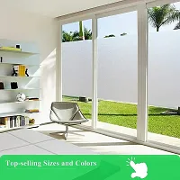 SIA VENDORS? White Privacy Window Films, Opaque Frosted Glass Tint Static Cling Treatment Protects Home Security Without Blocking Daylight - Heat Control, UV Prevention ((12 by 120 INCHES))-thumb1