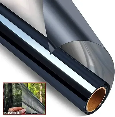 SIA VENDORS One Way Window Film Vinyl Roll Daytime Privacy Anti UV Non-Adhesive Static Cling Reflective Mirror Film Heat Blocking Window Tint for Home and Office-thumb0