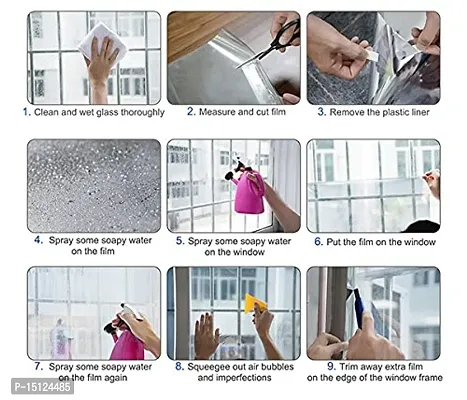 SIA VENDORS? One Way Mirror Window Film Self-Adhesive Reflective Privacy Glass Tint Heat Control Solar Film Window Stickers 20X100 Inch-thumb3