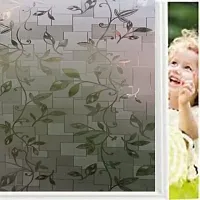 SIA VENDORS Frosted Flower Pattern Window Privacy Film Glass Self Static Cling Decorative Window Home Room Office Bathroom Garage Reused Non Adhesive-thumb3