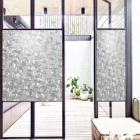 SIA VENDORS 3D Window Film Frosted Removable Fashionable Glass Film UV Protection Cling Translucent Sun UV Blocking Door Sticker Great for Living Room-thumb3
