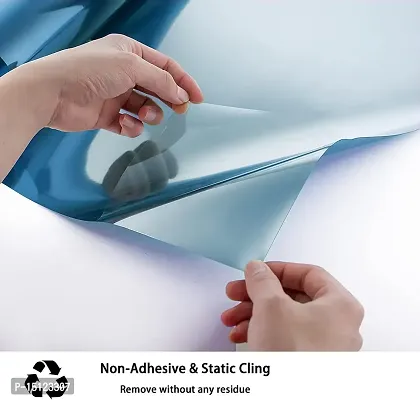 SIA VENDORS One Way Window Film Vinyl Roll Daytime Privacy Anti UV Non-Adhesive Static Cling Reflective Mirror Film Heat Blocking Window Tint for Home and Office-thumb5