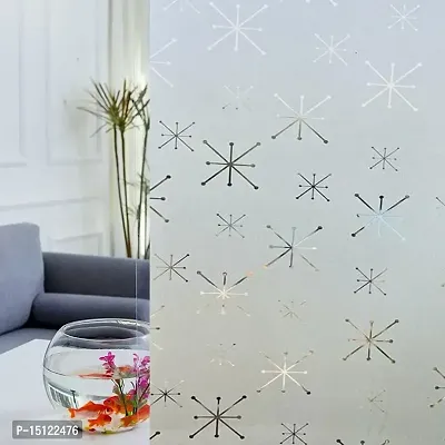 SIA VENDORS Window Privacy Film Frosted Glass Static Clings Non Adhesive Opaque Vinyl Bathroom Door Decorative Stickers UV Blocking Heat Control Coverings for Home Office-thumb0