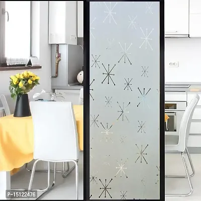 SIA VENDORS Window Privacy Film Frosted Glass Static Clings Non Adhesive Opaque Vinyl Bathroom Door Decorative Stickers UV Blocking Heat Control Coverings for Home Office-thumb2