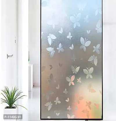 SIA VENDORS? Totally Privacy Window Film 3D Stained Glass Window Decals, Window Self-Adhesive Vinyl for Office and Home Decoration, (24 X 60 Inch, Butterfly)-thumb2