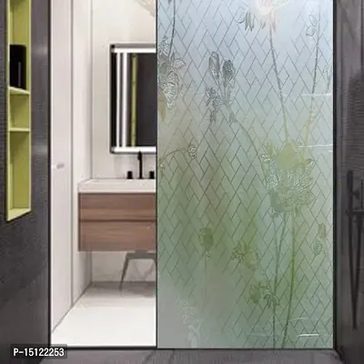 SIA VENDORS Frosted Flower Pattern Window Privacy Film Glass Self Static Cling Decorative Window Home Room Office Bathroom Garage Reused Non Adhesive-thumb4