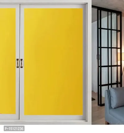 SIA VENDORS? Frosted Yellow Home Office Films Privacy Window Stickers Self Static Cling Vinly Glass Film Decorations for Bathroom Office Meeting Room 24 X 78 INCHES-thumb2