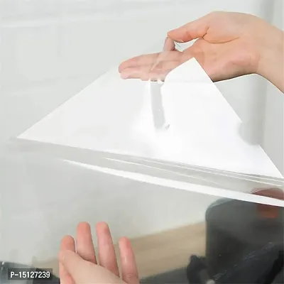 SIA VENDORS? Clear Film to Protect Glass Self Adhesive Peel Stick for Dinning Table Protector Coffee Table Top Countertop Transparent Film Small Size 5x 48 INCHES-thumb3