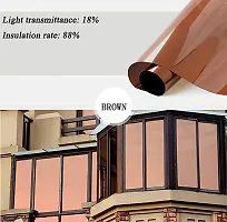 SIA VENDORS 100% Unidirectional Mirror Film, Non-Adhesive Self-Adhesive, Anti-UV, Reflective, Heat Control,(19Inch*69Inch_Rose Copper) Sun Protection-thumb3