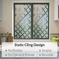 SIA VENDORS Window Privacy Film Frosted Glass Static Clings Non Adhesive Opaque Vinyl Bathroom Door Decorative Stickers UV Blocking Heat Control Coverings for Home Office-thumb1