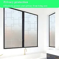 SIA VENDORS Window Film Frosted Removable Fashionable Glass Film UV Protection Cling Translucent Sun UV Blocking Door Sticker Great for Living Room-thumb4