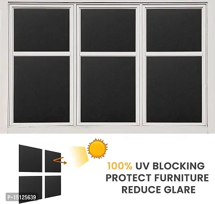 SIA VENDORS Blackout Window Film Privacy Room Darkening Opaque Window Tint Light Blocking Static Cling Glass Coverings Removable, Daytime Sleep Baby Naps (20 X 40 Inch)-thumb4