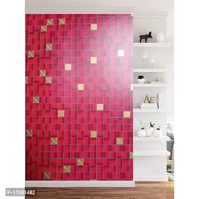 SIA VENDORS Gold Box Removable Stick and Peel Wallpaper PVC Waterproof Contact Wallpaper for Kitchen, Bathroom, Bedroom ,Kids Room (12"" x 110"" Inch, Red Gold Box Wall)-thumb3