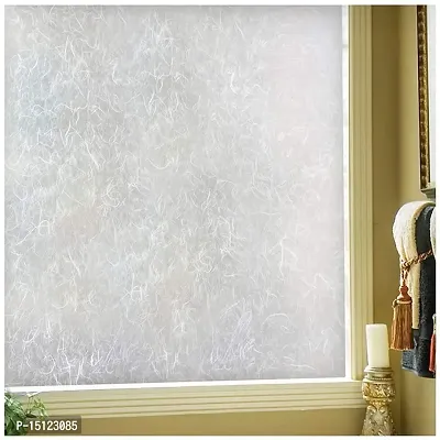 SIA VENDORS Window Film Frosted Removable Fashionable Glass Film UV Protection Cling Translucent Sun UV Blocking Door Sticker Great for Living Room