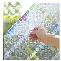 SIA VENDORS Frosted Flower Pattern Window Privacy Film Glass Self Static Cling Decorative Window Home Room Office Bathroom Garage Reused Non Adhesive-thumb2