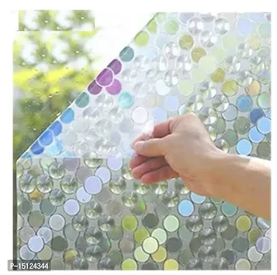 SIA VENDORS Frosted Flower Pattern Window Privacy Film Glass Self Static Cling Decorative Window Home Room Office Bathroom Garage Reused Non Adhesive-thumb3