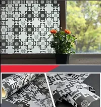 SIA VENDORS Window Privacy Glass Flower Frosting Film Non-Adhesive See Out Not in Static Glass Film for Bathroom Home Office Kids Study Meeting Room-thumb1