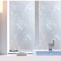 SIA VENDORS Frosted Flower Pattern Window Privacy Film Glass Self Static Cling Decorative Window Home Room Office Bathroom Garage Reused Non Adhesive-thumb4