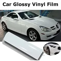 SIA VENDORS? High Vinyl Wrap Sticker Decal Car Internal Wraps Self Adhesive DIY Film, Waterproof Wrap Roll Without Bubble (20 X 78 Inch, White Gloosy)-thumb3